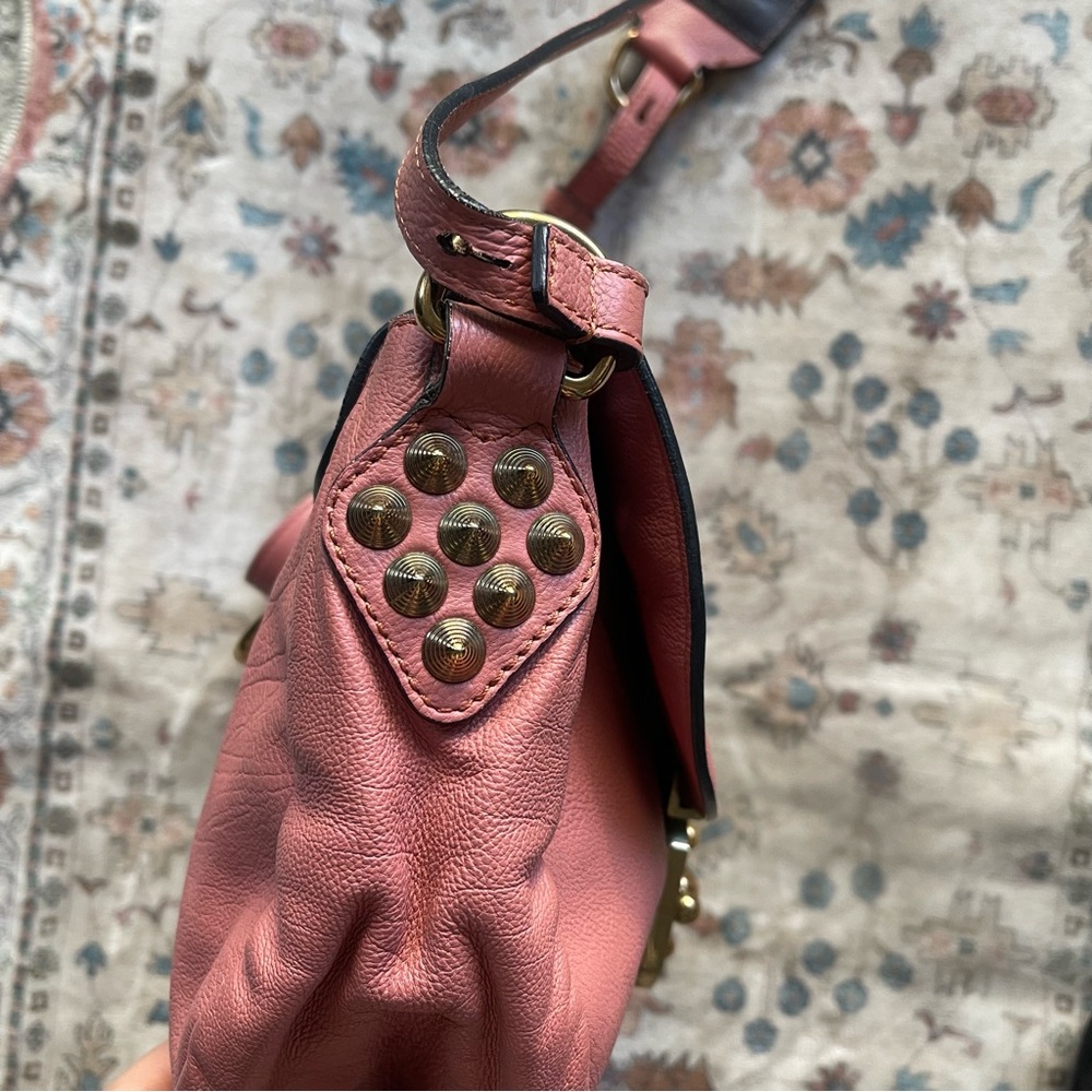 Chloe Coral Pink Elsie Grained Leather Crossbody Bag - Picture 8 of 11